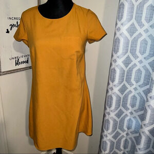Misguided Mustard yellow shift dress